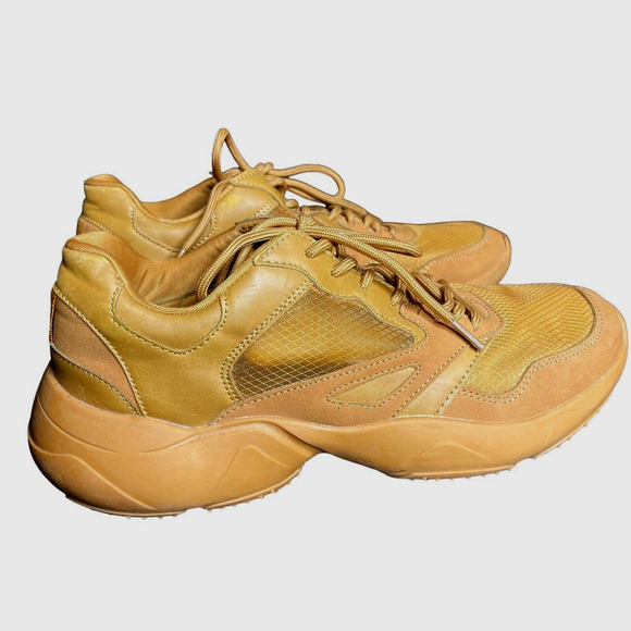 MNG Mango USA Orange Lace Up Runner Fashion Sneaker 41 / US 10 - Picture 1 of 8